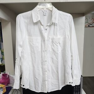 Intro. Women's White Button Down Shirt